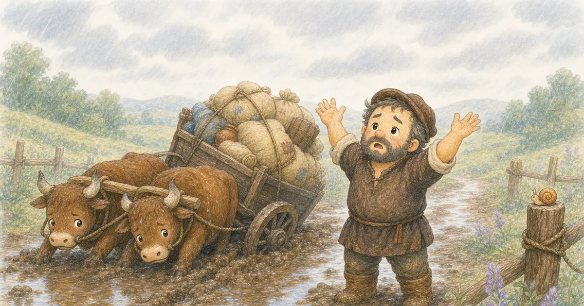 赫拉克勒斯與車夫插畫：第 3 段