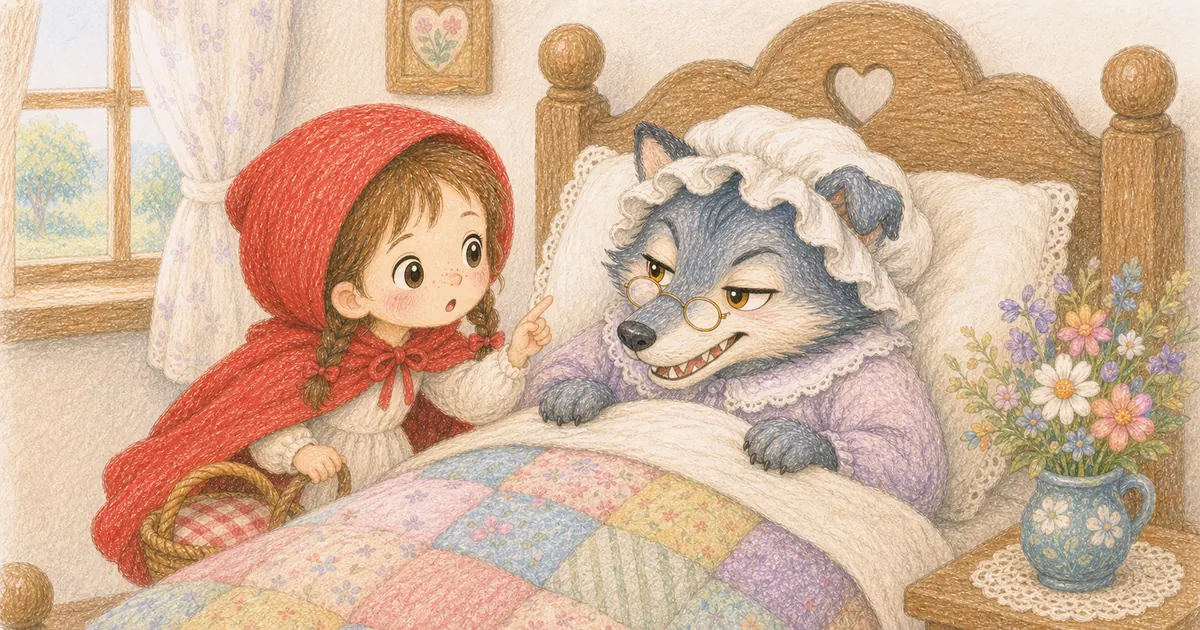 小紅帽插畫：第 4 段