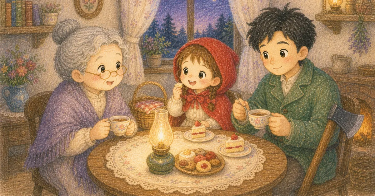 小紅帽插畫：第 6 段
