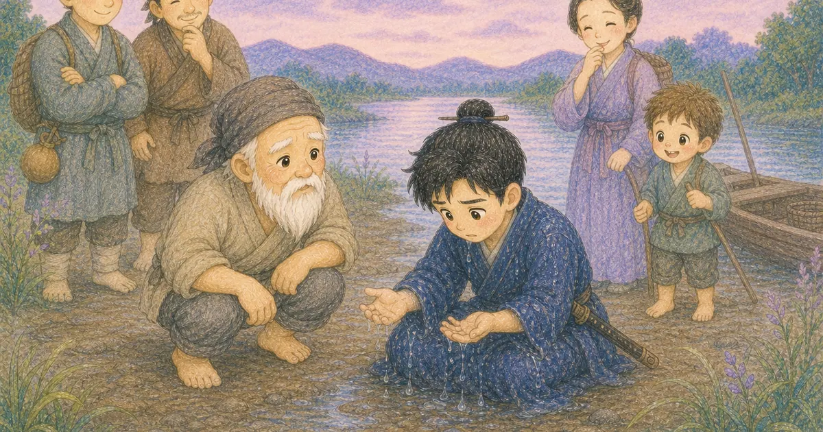 刻舟求劍插畫：第 7 段