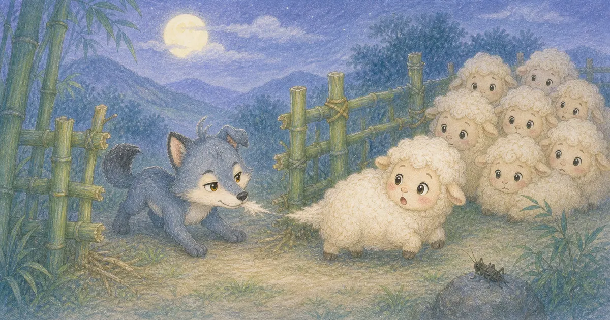 亡羊補牢插畫:第 4 段