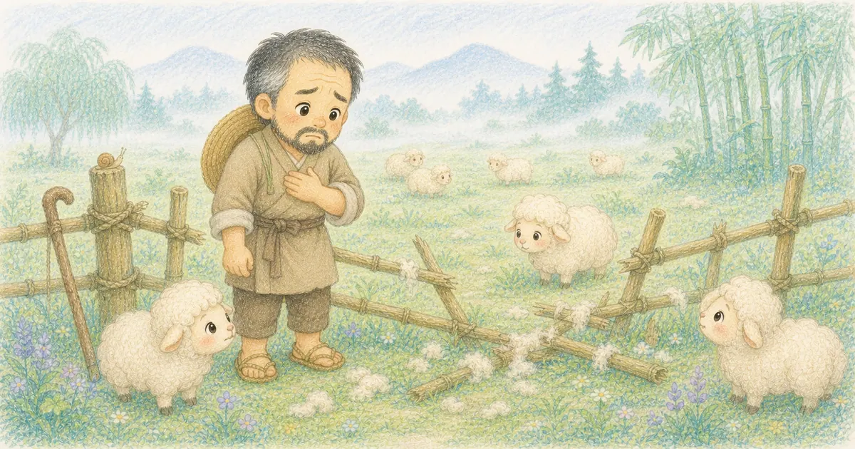 亡羊補牢插畫:第 5 段