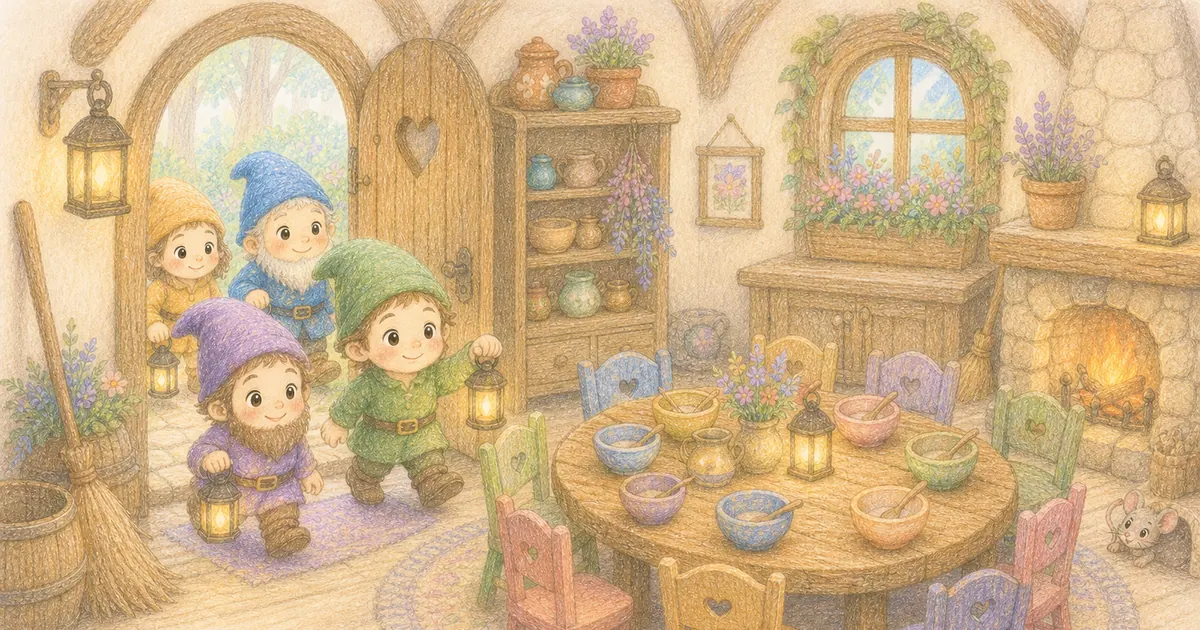 白雪公主插畫:第 4 段