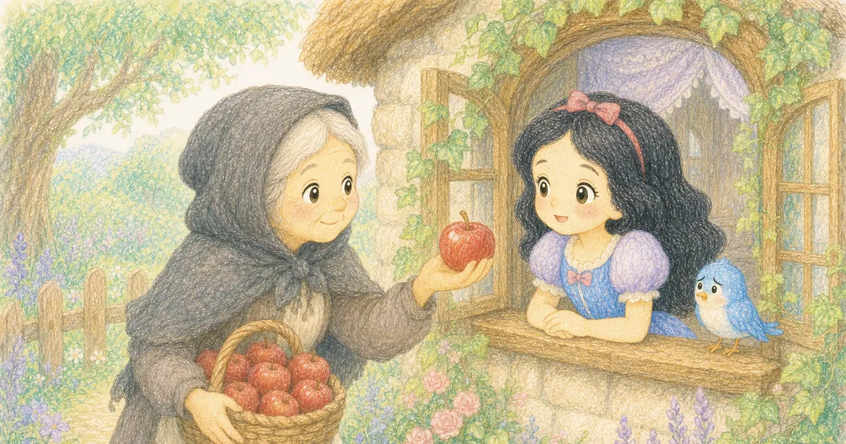 白雪公主插畫:第 6 段