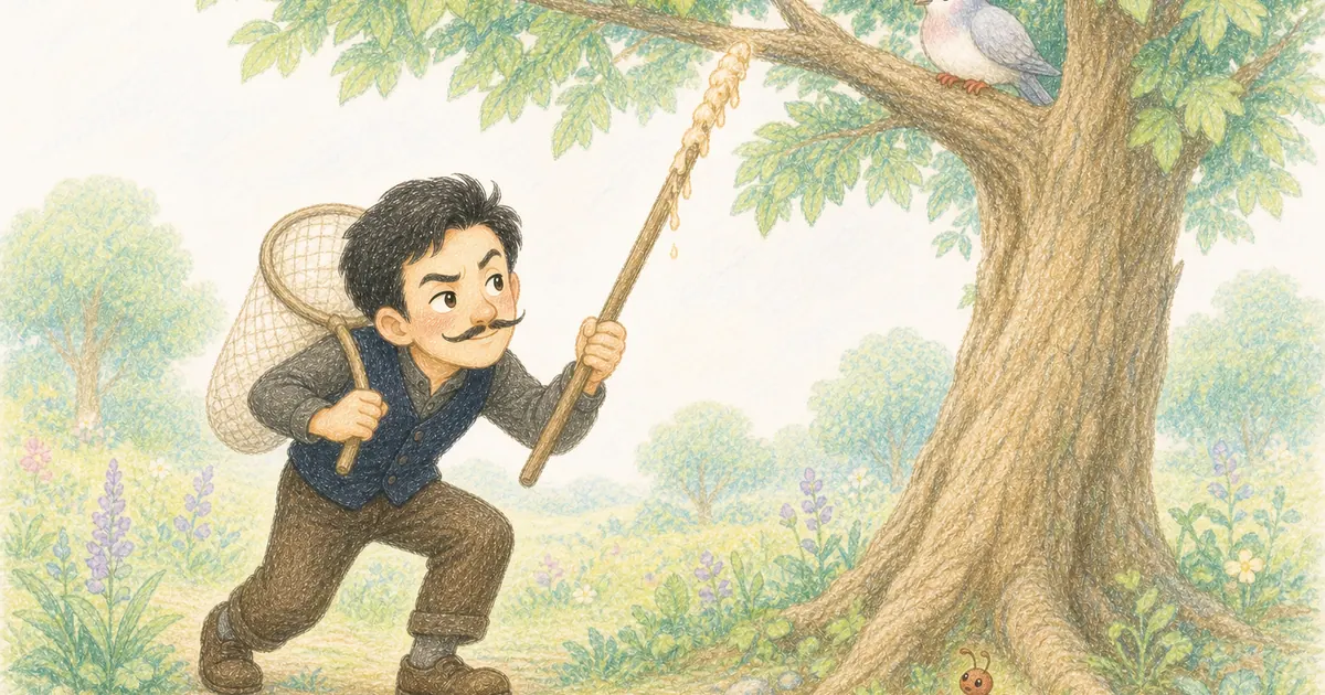 螞蟻與鴿子插畫:第 4 段
