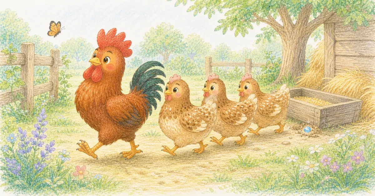 公雞與寶石插畫:第 7 段