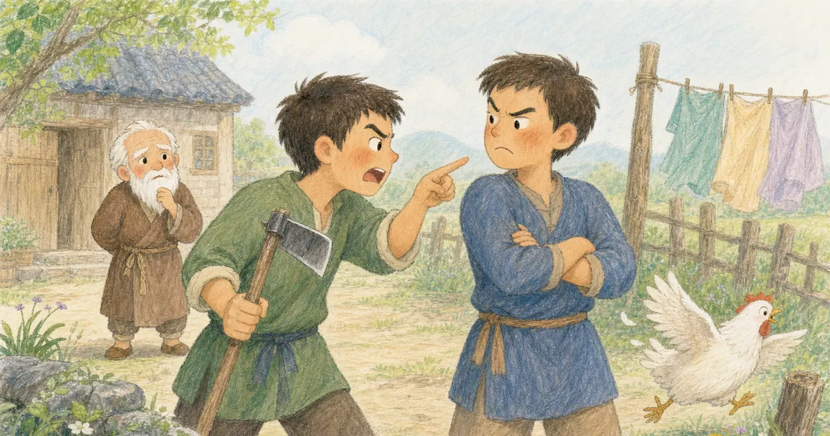 父親與他的兒子們插畫：第 1 段