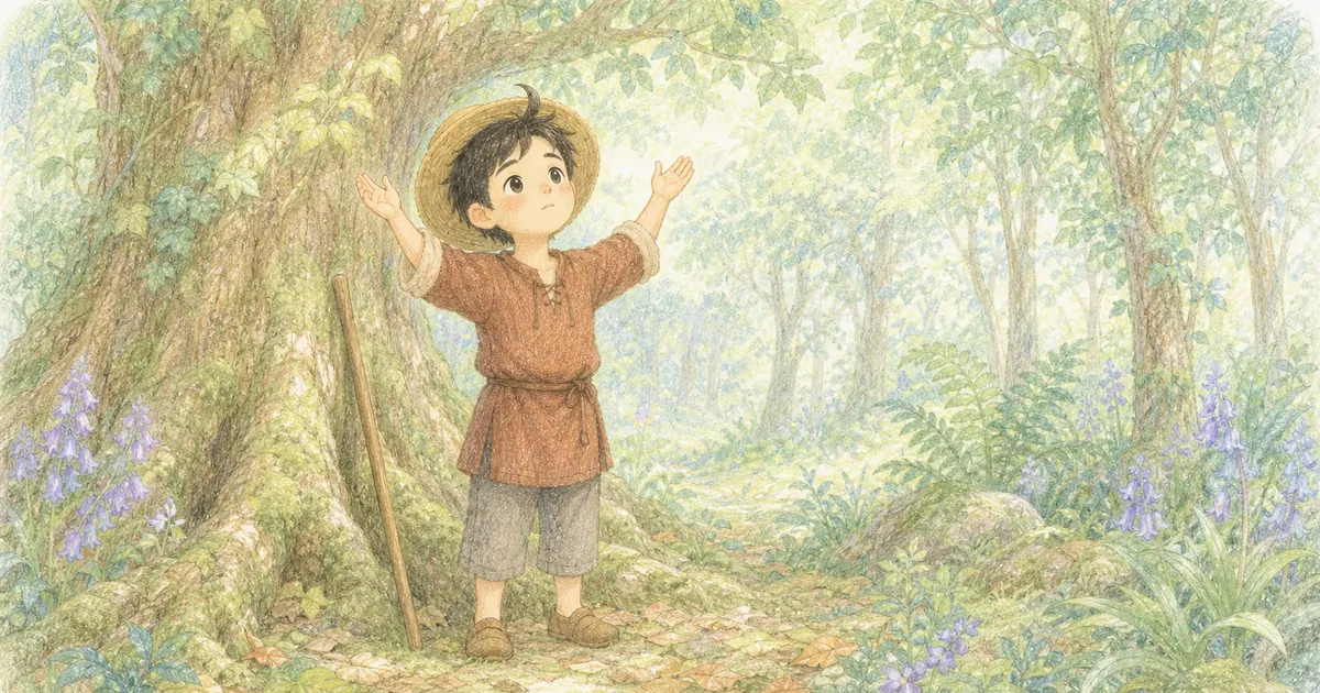 牧人與走失的小牛插畫：第 3 段