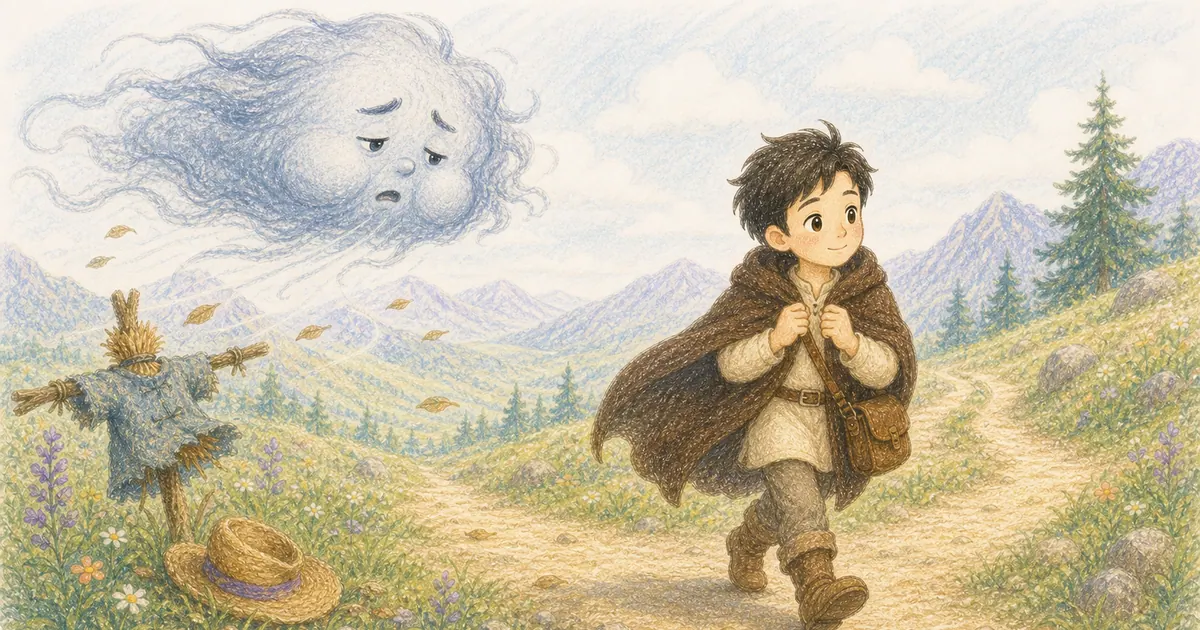北風與太陽插畫:第 5 段