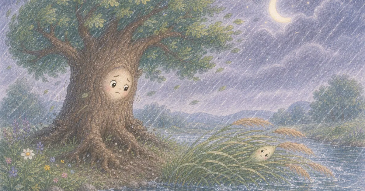 橡樹與蘆葦插畫:第 4 段
