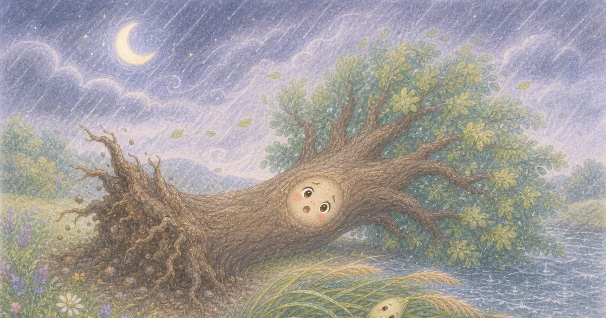橡樹與蘆葦插畫:第 5 段