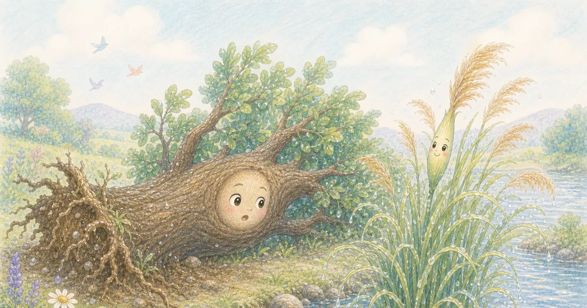 橡樹與蘆葦插畫:第 6 段