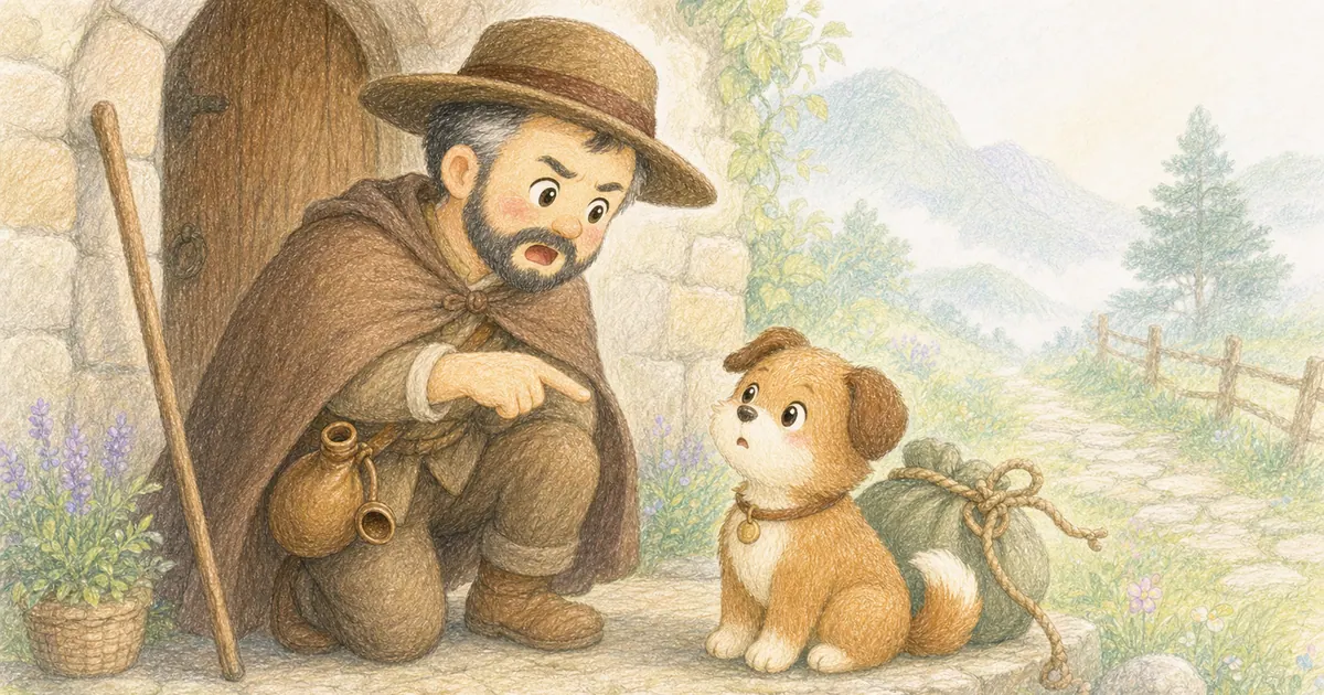 旅人與他的狗插畫:第 3 段