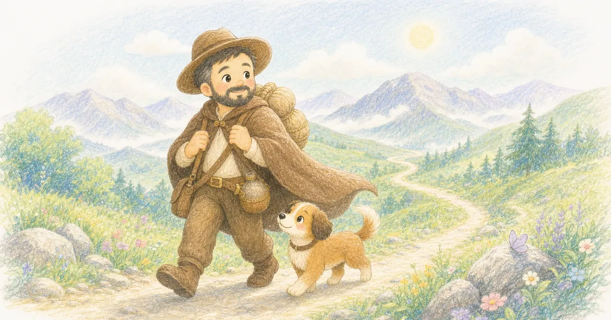 旅人與他的狗插畫:第 7 段