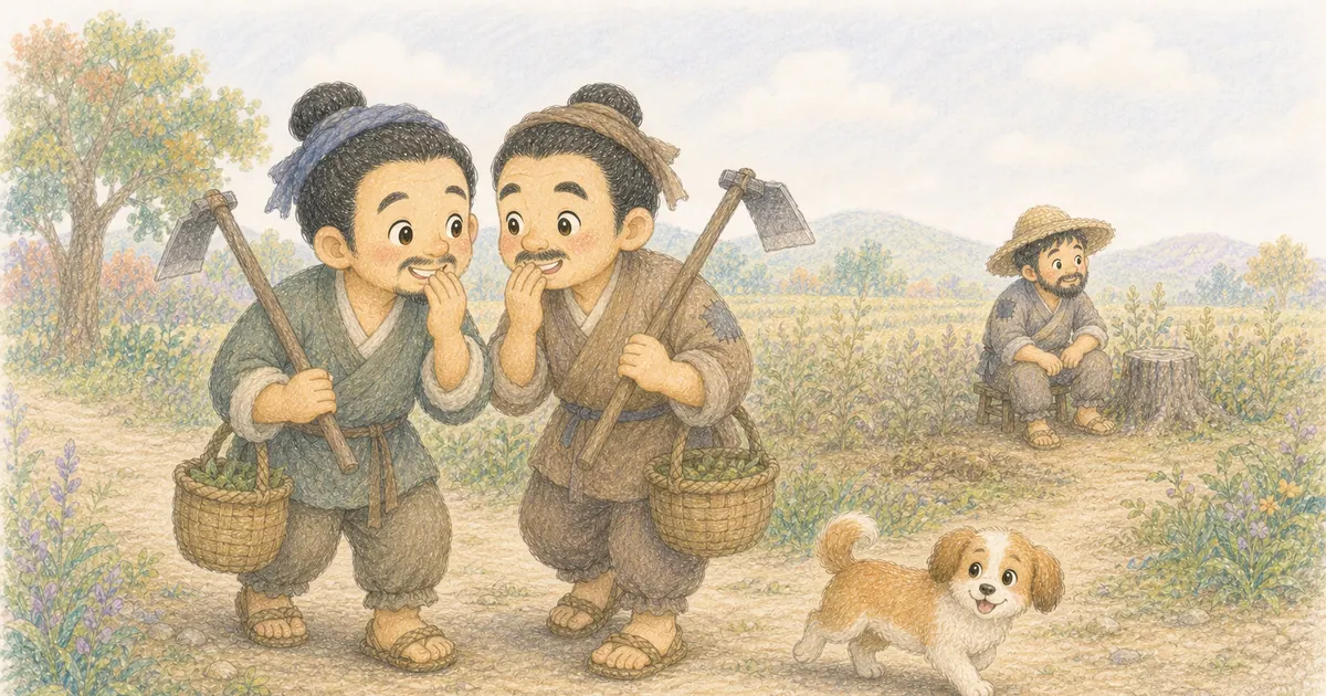 守株待兔插畫:第 5 段